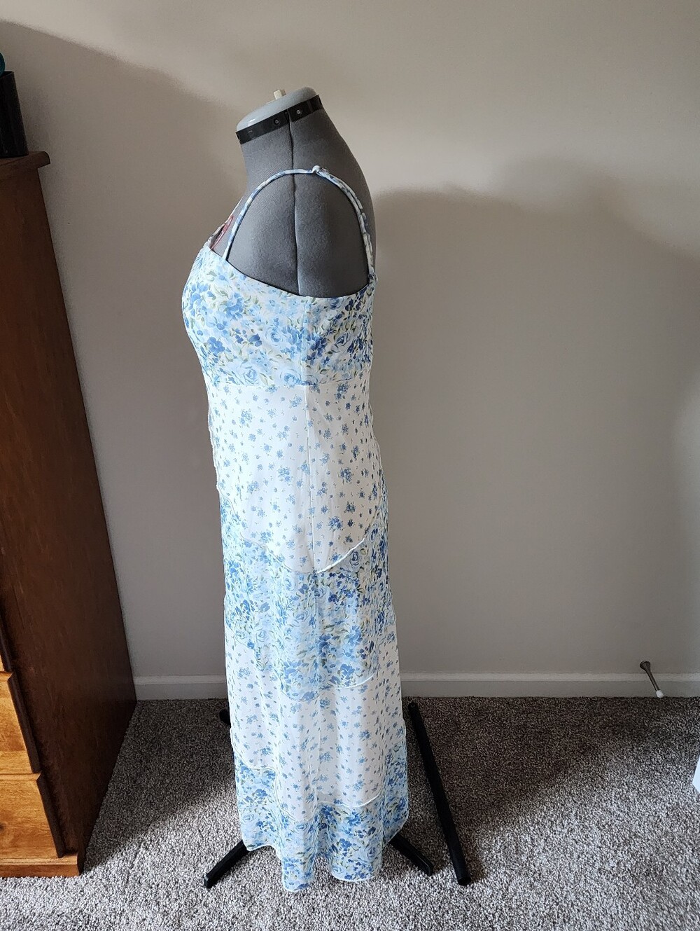 0X Arula Blue Floral Patchwork Maxi Dress - Picture 3 of 15